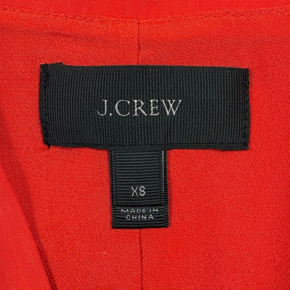 J. Crew Tomato Red Sleeveless V-Neck Flounce Dress - Picture 4 of 9